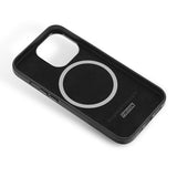 iPhone 13 Pro Back Case echt Leder Schwarz mit MagSafe